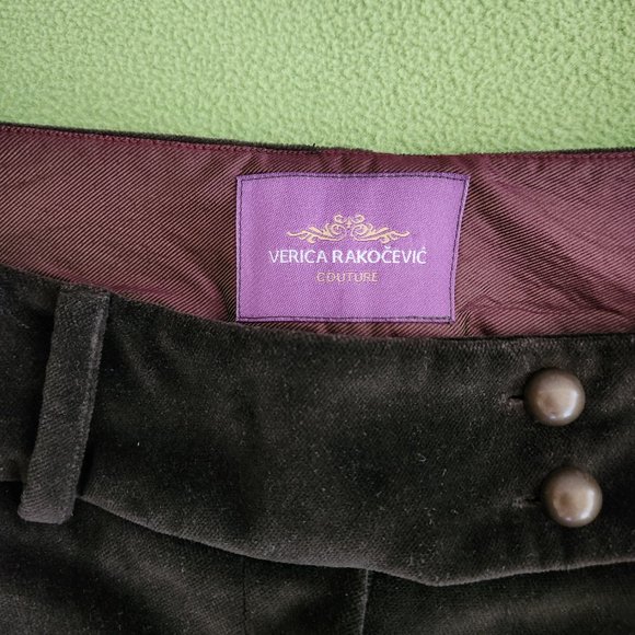 Verica Rakocevic Couture Women's Velvet Pants - Picture 2 of 3